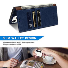 Load image into Gallery viewer, ZZXX for iPhone 15 Pro Max Wallet Case with [RFID Blocking] Card Slot Kickstand Magnetic Closure Leather Flip Fold Protective Phone Case for iPhone 15 Pro Max Case Wallet(Blue-6.7 inch)_7731
