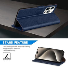 Load image into Gallery viewer, ZZXX for iPhone 15 Pro Max Wallet Case with [RFID Blocking] Card Slot Kickstand Magnetic Closure Leather Flip Fold Protective Phone Case for iPhone 15 Pro Max Case Wallet(Blue-6.7 inch)_7732
