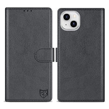 Load image into Gallery viewer, ZZXX for iPhone 15 Wallet Case with [RFID Blocking] Card Slot Kickstand Magnetic Closure Leather Flip Fold Protective Phone Case for iPhone 15 Case Wallet(Grey-6.1 inch)_1
