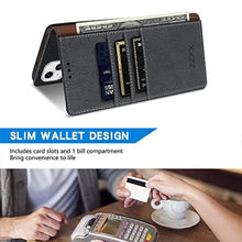 Load image into Gallery viewer, ZZXX for iPhone 15 Wallet Case with [RFID Blocking] Card Slot Kickstand Magnetic Closure Leather Flip Fold Protective Phone Case for iPhone 15 Case Wallet(Grey-6.1 inch)_7711
