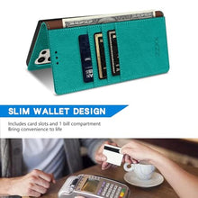 Load image into Gallery viewer, ZZXX for Samsung Galaxy S24 Ultra Wallet Case with [RFID Blocking] Card Slot Kickstand Magnetic Closure Leather Flip Fold Protective Phone Case for Galaxy S24 Ultra Case Wallet(Lake Blue-6.8 inch), LakeBlue_7615
