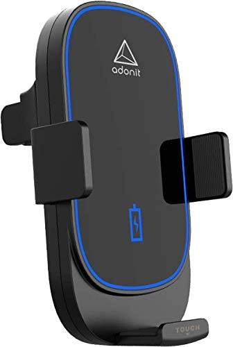 Adonit 15W Wireless Car Charger, Auto-Clamping Phone Holder Qi Car Charger 15W/ 10W/7.5W Fast Charging, Air Vent Car Phone Mount, Compatible with iPhone 12/12Pro/Max/11/X/XR/8/8+,Galaxy Note10/S10/S20
