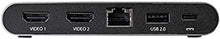 Load image into Gallery viewer, StarTech.com USB C Dock - 4K Dual Monitor HDMI Display - Mini Laptop Docking Station - 100W Power Delivery Passthrough - GbE, 2-Port USB-A Hub - USB Type-C Multiport Adapter - 3.3&#39; Cable (DK30C2HAGPD)
