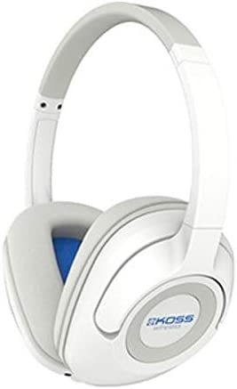 Koss BT539iW Wireless Bluetooth Over-Ear Headphones, in-Line Microphone, On-Board Microphone and Touch Controls, Detachable Cord Included, White