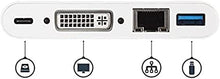 Load image into Gallery viewer, StarTech.com USB C Multiport Adapter - USB-C to DVI-D (Digital) Video Adapter with 60W Power Delivery Passthrough Charging, GbE, USB-A - Portable USB Type-C/Thunderbolt 3 Mini Laptop Dock (DKT30CDVPD)
