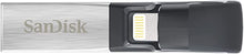 Load image into Gallery viewer, SanDisk iXpand Flash Drive 64GB for iPhone and iPad, Black/Silver, (SDIX30N-064G-GN6NN)
