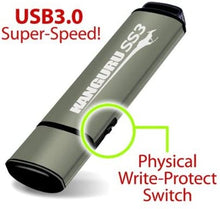 Load image into Gallery viewer, Kanguru SS3 USB 3.0 16GB Flash Drive with Physical Write Protect switch
