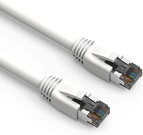 Nippon Labs 50Ft Cat.8 S/FTP Ethernet Network Cable 2GHz 40G White