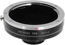 Load image into Gallery viewer, Fotodiox Pro Lens Mount Adapter Compatible with Canon EOS EF and EF-S Lenses to C-Mount Cameras

