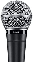 Load image into Gallery viewer, Shure SM48 Cardioid Dynamic Vocal Microphone with Shock-Mounted Cartridge, Steel Mesh Grille and Integral&quot;Pop&quot; Filter, A25D Mic Clip, Storage Bag, 3-pin XLR Connector, No Cable Included (SM48-LC)
