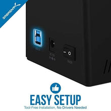 Load image into Gallery viewer, Sabrent USB 3.0 to SATA I/II/III Dual Bay External Hard Drive Docking Station for 2.5 or 3.5in HDD, SSD with Hard Drive Duplicator/Cloner Function [10TB Support] (EC-HD2B)
