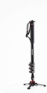 Manfrotto Video Monopod XPRO+, 4-Section Aluminium Camera and Video Support Rod with Fluid Base, Photography Accessories for Content Creation, Video, Vlogging