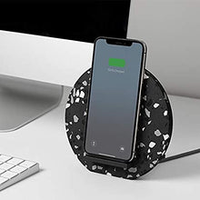 Load image into Gallery viewer, Native Union Dock Wireless Charger Terrazzo Edition - [Qi Certified] 10W Fast Charging and Versatile Stand Compatible with iPhone 11/11 Pro/11 Pro Max (Black)
