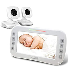 Load image into Gallery viewer, Video Baby Monitor 2 Cameras, Large Vertical Screen, Comfort-Designed Handheld, 1000ft Range, Secure Wireless Technology, Auto Night Vision Cam, Temperature Alert.à
