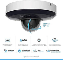 Load image into Gallery viewer, Amcrest ProHD 1080P PTZ Camera Outdoor, 2MP Outdoor Vandal Dome IP PoE Camera (3X Optical Zoom) IK08 Vandal-Proof, IP66 Weatherproof, Night Vision up to 49ft, Pan/Tilt (IP2M-866EW) (White)
