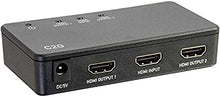 Load image into Gallery viewer, C2G HDMI Splitter, 4K, UHD, 2 Port, Black, Cables to Go 41057
