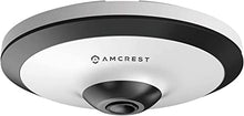 Load image into Gallery viewer, Amcrest Fisheye POE Camera, 360° Panoramic 5-Megapixel POE IP Camera, Fish Eye Security Indoor Camera, 33ft Nightvision, IVS Features and MicroSD Recording, IP5M-F1180EW-V2 (White)
