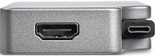 Load image into Gallery viewer, StarTech.com USB C Multiport Video Adapter - 4K 60Hz UHD Portable 5-in-1 USB Type C to HDMI 2.0, Mini DisplayPort, VGA or DVI (1080p) - 95W PD Passthrough - Cable Management - Aluminum (CDPVDHMDPDP)

