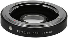 Load image into Gallery viewer, Fotodiox Pro Lens Mount Adapter, for Konica AR Lens to Nikon F-Mount DSLR Cameras
