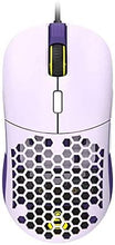 Load image into Gallery viewer, FIRSTBLOOD ONLY GAME. F15 Lilac Gaming Mouse with Replaceable Honeycomb Shell, RGB Backlit, 16000 DPI, Programmable 8 Buttons, Symmetrical Shape with Both Side Buttons for Left and Right Hands, Purple
