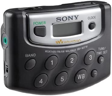 Sony Walkman Digital Tuning Portable Palm Size AM/FM Stereo Radio includes Sony MDR Stereo Headphones (Black)