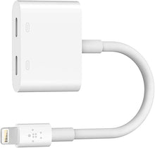 Load image into Gallery viewer, Belkin Lightning Audio + Charge Rockstar, iPhone Lightning Audio Adapter , White
