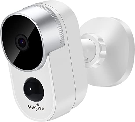 SHELIVE Security Camera Outdoor, Wireless Home Surveillance Camera System with Rechargeable Battery, 1080P HD, Waterproof, Night Vision, Motion Detection, 2-Way Audio,SD Storage