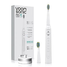 Load image into Gallery viewer, Voom Sonic Pro 5 Rechargeable Electronic Toothbrush With Soft Dupont Nylon Bristles Dentist Recommended Advanced Oral Care 2-Minute Timer with Quadrant Pacing &amp; 5 Adjustable Speeds - White
