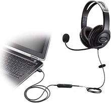 Load image into Gallery viewer, USB Headset with Microphone for Computer Laptop Noise Cancelling Headphone with Dragon Dictation Mic for PC Softphones Microsoft Teams Zoom Chat Online Teaching Webex Conference Calls Remote Office
