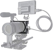 Load image into Gallery viewer, NICEYRIG Camera Cage for Sony A6100 A6400 A6500, with 1/4&#39;&#39; 3/8&#39;&#39; Locating Hole NATO Rail and Cold Shoe - 343

