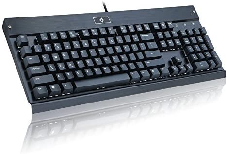 Eagletec KG010 Mechanical Keyboard Wired Ergonomic Brown Switches Equivalent for Office PC Home or Business (Black Keyboard Not Backlit)