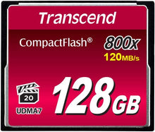 Load image into Gallery viewer, Transcend 128GB CompactFlash Memory Card 800x (TS128GCF800)
