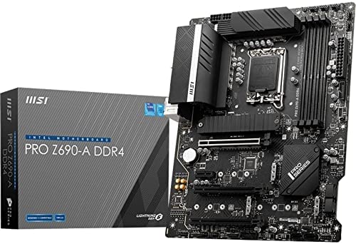 MSI PRO Z690-A DDR4 ProSeries Motherboard (ATX, 12th Gen Intel Core, LGA 1700 Socket, DDR4, PCIe 4, CFX, M.2 Slots)