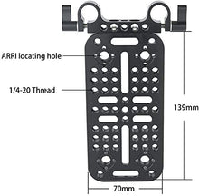 Load image into Gallery viewer, NICEYRIG Camera Cheese Mounting Plate with 15mm Rod Clamp, Top Plate for DSLR Rig System Battery Converter Box
