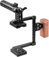 Load image into Gallery viewer, CAMVATE DSLR Camera with Cage Top Handle Wood Grip for 600D 70D 80D
