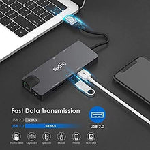 Load image into Gallery viewer, USB C Hub, 9-in-1 USB C Adapter with 4K USB C to HDMI,VGA, USB C Charging, 2 USB 3.0, SD/TF Card Reader, USB C to 3.5mm, Gigabit Ethernet, USB C Dock Compatible Apple MacBook Pro 13/15 (Thunderbolt 3)
