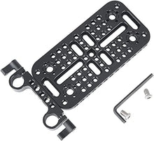 Load image into Gallery viewer, NICEYRIG Camera Cheese Mounting Plate with 15mm Rod Clamp, Top Plate for DSLR Rig System Battery Converter Box
