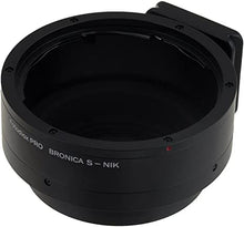 Load image into Gallery viewer, Fotodiox Pro Lens Mount Adapter - Bronica S (Z, D, C, S2, C2, EC, EC-TL) Lens to Nikon F (FX, DX) Mount Camera System (Such as D7100, D800, D3 and More)
