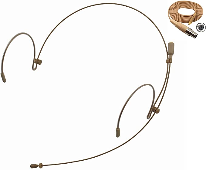 Professional Headset/Headworn Microphone JK MIC-J 071S Compatible with Shure Wireless System - TA4F Microdot Detachable Cable