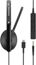 Load image into Gallery viewer, Sennheiser SC 135 USB-C (508355) - Single-Sided (Monaural) Headset for Business Professionals | with HD Stereo Sound, Noise-Canceling Microphone, &amp; USB-C Connector (Black)
