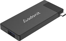 Load image into Gallery viewer, Adonit Nest 5-in-1 Hub USB-C Adapter Dongle, USB-C PD 100W, 4K 60Hz HDMI USB-A 3.0 with Retractable Connector for MacBook Pro, MacBook Air, Matte Black
