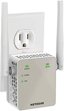 Load image into Gallery viewer, NETGEAR Wi-Fi Range Extender EX6120 - Coverage Up to 1500 Sq Ft and 25 Devices with AC1200 Dual Band Wireless Signal Booster &amp; Repeater (Up to 1200Mbps Speed), and Compact Wall Plug Design
