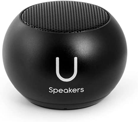 Fashionit U Mini Speaker | Stylish Portable Wireless Bluetooth 5.0 with Built-in Mic & Remote Shutter | Perfect Mini Speaker for Home, Parties, Activities! Small Device, Rich Sound | Black