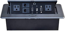 Load image into Gallery viewer, Table Pop up Power Date Center Connection Box with Outlet Network HDMI for Conference desk
