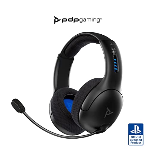 PDP Gaming LVL50 Wireless Stereo Headset With Noise Cancelling Microphone: Black - PS5/PS4