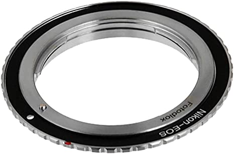 Fotodiox Lens Mount Adapter Compatible with Nikon Nikkor F Mount D/SLR Lens to Canon EOS (EF, EF-S) Mount D/SLR Camera Body - with Gen10 Focus Confirmation Chip