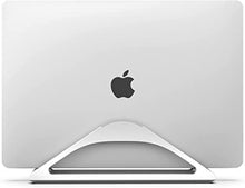 Load image into Gallery viewer, HumanCentric Vertical Laptop Stand for Desks (Matte Black) | Adjustable Holder to Dock Apple MacBook, MacBook Pro, and Other Laptops to Organize Work &amp; Home Office
