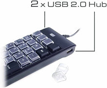 Load image into Gallery viewer, ELSRA USB Wired Programming Numeric Keypad ControlPad Black PK-2068(23 Key, 2-Level programmable, 2 USB Hub) for Windows
