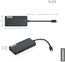 Load image into Gallery viewer, Lenovo USB-C 7-in-1 Hub, with USB-C Laptop Charging Port, USB 3.1, USB 2.0, HDMI, TF Card Reader, SD Card Reader, GX90T77924, Iron Grey
