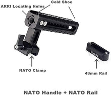 Load image into Gallery viewer, MAGICRIG DSLR Camera Handle Universal Hand Grip NATO Handle Kit with 48mm NATO Rail and Cold Shoe for Camera Cage Rig
